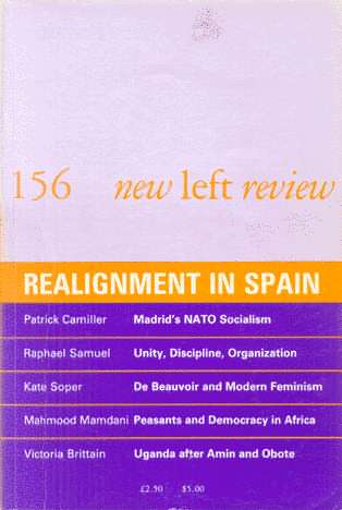 Patrick Camiller, Spanish Socialism in the Atlantic Order, NLR I ...